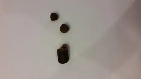 Breek een stukje Easypill® af.