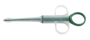 Een pillenschieter waarmee u medicatie achter in de keel kunt 'schieten.